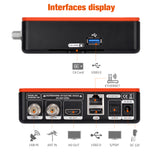 GTMEDIA 10Bit Satellite Receiver, GT Combo Android 9.0 TV BOX 2GB RAM 16GB ROM Quad Core 3D 4K Ultra 4K Dual WiFi 2.4/5 GHz Smart TV BOX DVB-S2X/T2/C