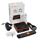 GTMEDIA 10Bit Satellite Receiver, GT Combo Android 9.0 TV BOX 2GB RAM 16GB ROM Quad Core 3D 4K Ultra 4K Dual WiFi 2.4/5 GHz Smart TV BOX DVB-S2X/T2/C