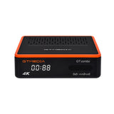 GTMEDIA 10Bit Satellite Receiver, GT Combo Android 9.0 TV BOX 2GB RAM 16GB ROM Quad Core 3D 4K Ultra 4K Dual WiFi 2.4/5 GHz Smart TV BOX DVB-S2X/T2/C