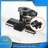 SOCOTRAN B-46 Mobile Antenna Clip Bracket hatchback door application Angle Adjustable Black
