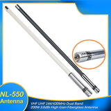 NAGOYA NL-550 VHF UHF 144mhz /430mhz Dual Band 200W 3.0dBi High Gain Fiberglass Antenna