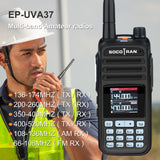SOCOTRAN Walkie Talkies EP UV-A37 108-520MHz Automatic Wireless Copy Frequency ep uva37 High Power Air Band Long Range USB Charging