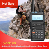 Walkie Talkie UV-5F PLUS Automatic Scan Wireless Copy Frquency Dual Band Two Way Radios -SOCOTRAN