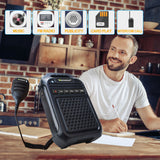 Walkie talkie UHF 400-470MHz Wireless two way intercom amplifier Remote Speaker Microphone TF Card Bluetooth-compatible