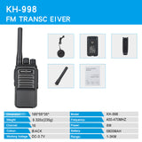 SOCOTRAN KH-998 16 Channels Walkie Talkies VOX Charge Two Way Radio