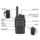 Handheld Ham Radio WH-318 2W Rechargeable Walkie Talkie UHF -SOCOTRAN