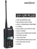SOCOTRAN 2pcs UV-12R Plus 5W IP67 Waterproof and Dustproof Walkie Talkie
