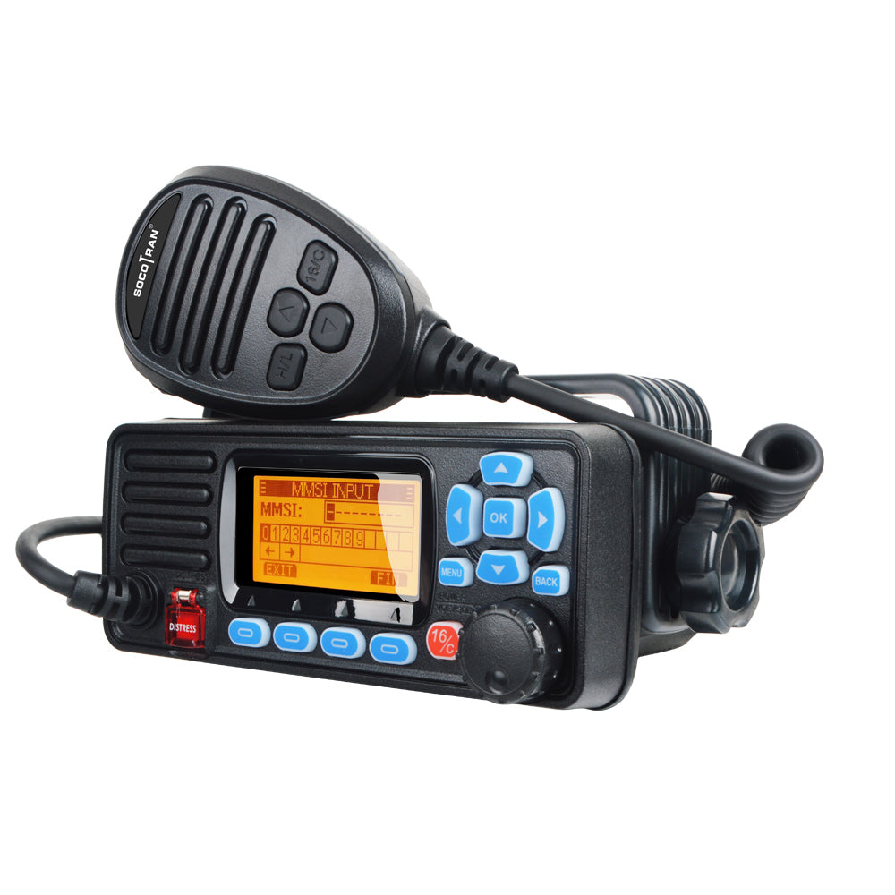 VHF Marine Radio Transceiver 25W IPX7 Waterproof Mobile Boat Radio