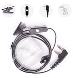 SOCOTRAN Earpiece Walkie Talkie Headset PTT 1-wire Acoustic Tube Headset K plug In-Line Mic Clear Ear Tube