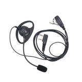 Headset for Walkie talkie 2 Pin Earhook with Finger PTT Mic