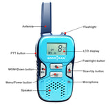 Walkie Talkies R8 License Free for Kids with Monitor VOX DCM Function SOCOTRAN