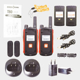 Rechargeable Walkie Talkies License Free with Monitor VOX Function for Kids & Adults SOCOTRAN T80