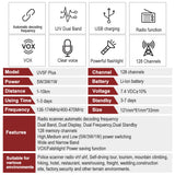 Walkie Talkie UV-5F PLUS Automatic Scan Wireless Copy Frquency Dual Band Two Way Radios -SOCOTRAN