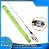 High Gain NL-770R Mobile Radio Antenna Dual Band VHF/UHF 144/430Mhz 3.0/5.5 dBi for Walkie Talkie