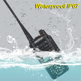 SOCOTRAN 2pcs UV-12R Plus 5W IP67 Waterproof and Dustproof Walkie Talkie