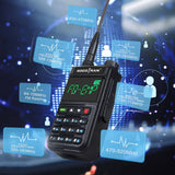 SOCOTRAN UV-5118 Walkie Talkie Full Band Two Way Radio 108-660MHz Marine Radio Police Scanner Copy Frequency NOAA VOX Hidden LCD