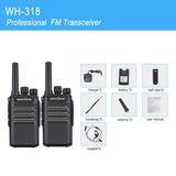 Handheld Ham Radio WH-318 2W Rechargeable Walkie Talkie UHF -SOCOTRAN