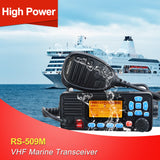VHF Marine Radio Transceiver 25W IPX7 Waterproof Mobile Boat Radio Station RS-509M