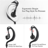 Earphone Walkie Talkie G-Style 1-Wired Headset K Plug with PTT & In-line MIC