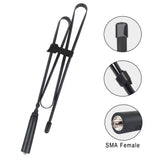 CS Tactical Foldable Antenna 108cm SMA-Female 8W Dual Band VHF UHF 136/520Mhz for Walkie Talkie