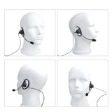 Headset for Walkie talkie 2 Pin Earhook with Finger PTT Mic