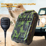 Walkie talkie UHF 400-470MHz Wireless two way intercom amplifier Remote Speaker Microphone TF Card Bluetooth-compatible