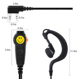 Earpiece for Walkie Talkie Adjustable G-Style Headset Mic Dual PTT K/M Plug