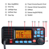 VHF Marine Radio Transceiver 25W IPX7 Waterproof Mobile Boat Radio Station RS-509M