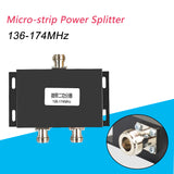 Coaxial 1 to 2 Way Power Splitter Walkie talkie VHF 136-174MHz 50W N-Female Connector