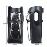Two Way Radio Case Hard Leather Holder with Belt & Strap 780-SOCOTRAN