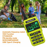 SOCOTRAN UV-5118 Walkie Talkie Full Band Two Way Radio 108-660MHz Marine Radio Police Scanner Copy Frequency NOAA VOX Hidden LCD