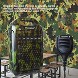 Walkie talkie UHF 400-470MHz Wireless two way intercom amplifier Remote Speaker Microphone TF Card Bluetooth-compatible