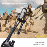CS Tactical Foldable Antenna 108cm SMA-Female 8W Dual Band VHF UHF 136/520Mhz for Walkie Talkie