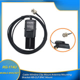 Nagoya 3M RG-174U Cable Window Clip Mount RB-CLP Antenna BNC TNC Mounting