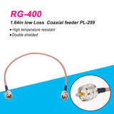 Coaxial Feeder Cable RG-400 Low Loss PL259 Connector