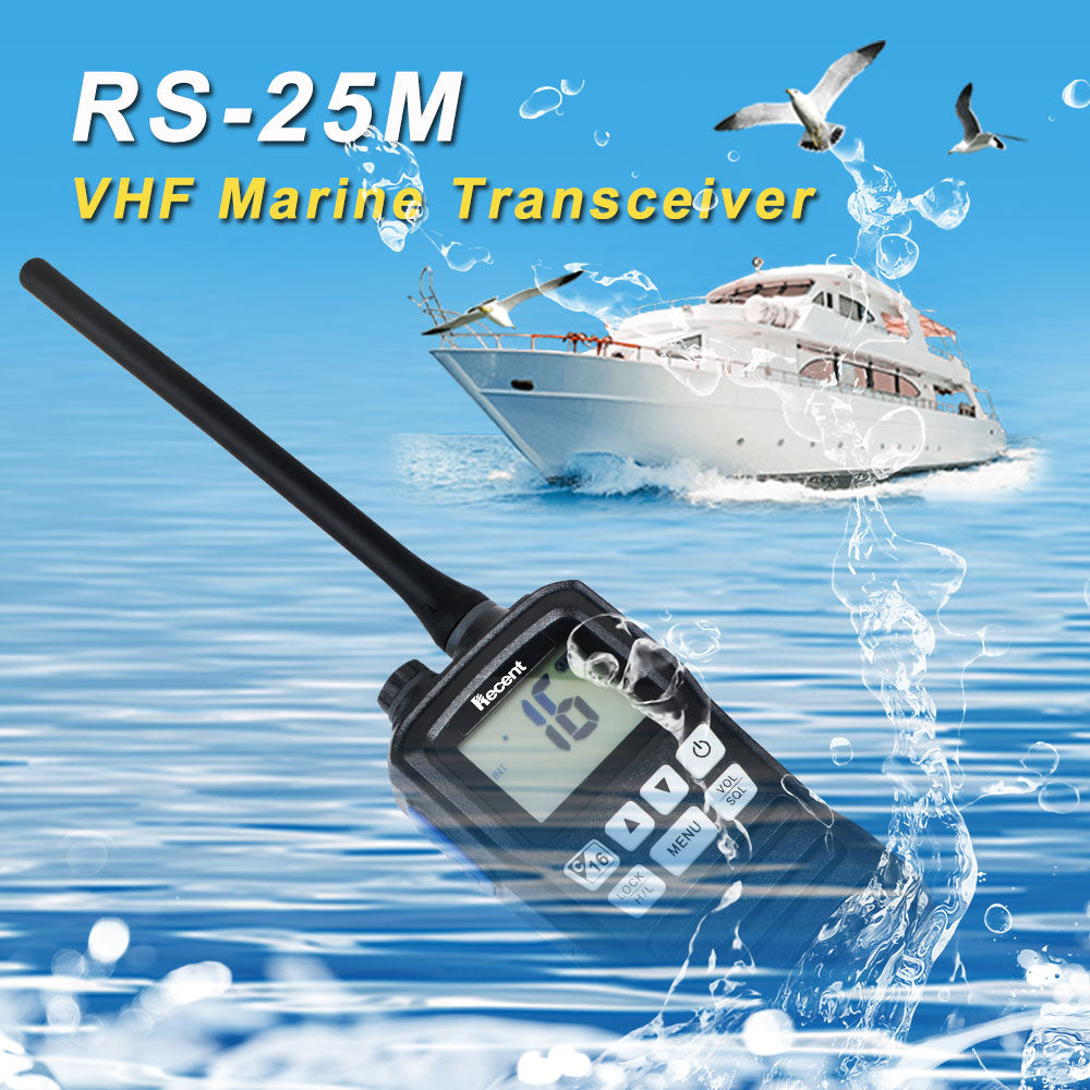 RECENT RS-50M RICETRASMETTITORE PORTATILE VHF MARINO IPX7