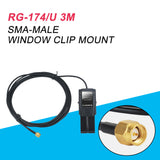 NAGOYA Window Clip Mount RB-CLP RG-174/U 3 Meters Cable SMA-Male Connector
