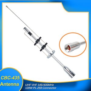 Mobile Radio Antenna CBC-435 UHF VHF 145/435MHz 120W PL-259 Connector