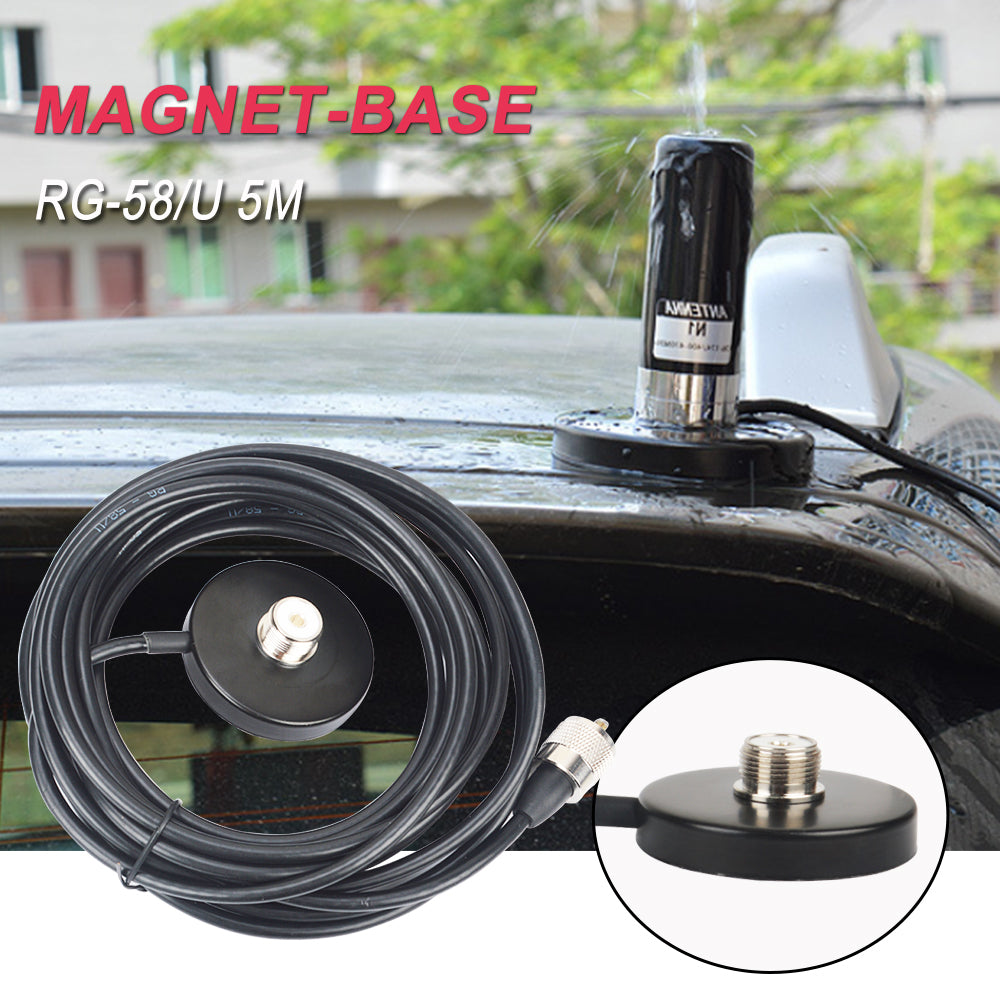 Magnetic Base RG-58U for Walkie Talkie Car Radio Antenna