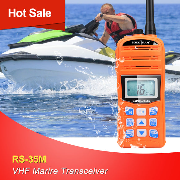 GMDSS VHF Marine Walkie Talkie IPX7 Handheld 2-WAY RADIO Transceiver