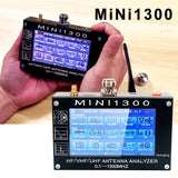 New Upgrade Mini1300 0.1-1300MHz HF VHF UHF ANT SWR Antenna Analyzer 4.3inch Touch screen