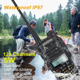 SOCOTRAN 2pcs UV-12R Plus 5W IP67 Waterproof and Dustproof Walkie Talkie