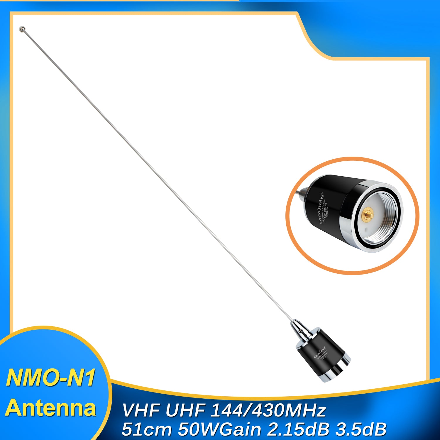 NMO Dual Band Antenna for Mobile Radio -NMO-N1 – SOCOTRAN Professional TWO  WAY RADIO