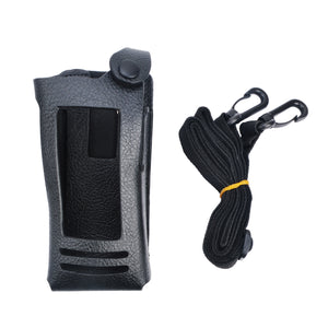Cowhide Protective Sleeve Bag Case for Motorola XIR P8268 Walkie Talkie -SOCOTRAN