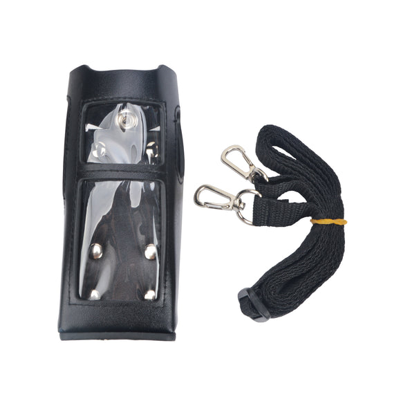 Two Way Radio Case Hard Leather Holder with Belt & Strap 780-SOCOTRAN