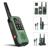 GMRS/FRS Walkie Talkie Two-Way Radios w/Charging Cradle & Battery T90 SOCOTRAN