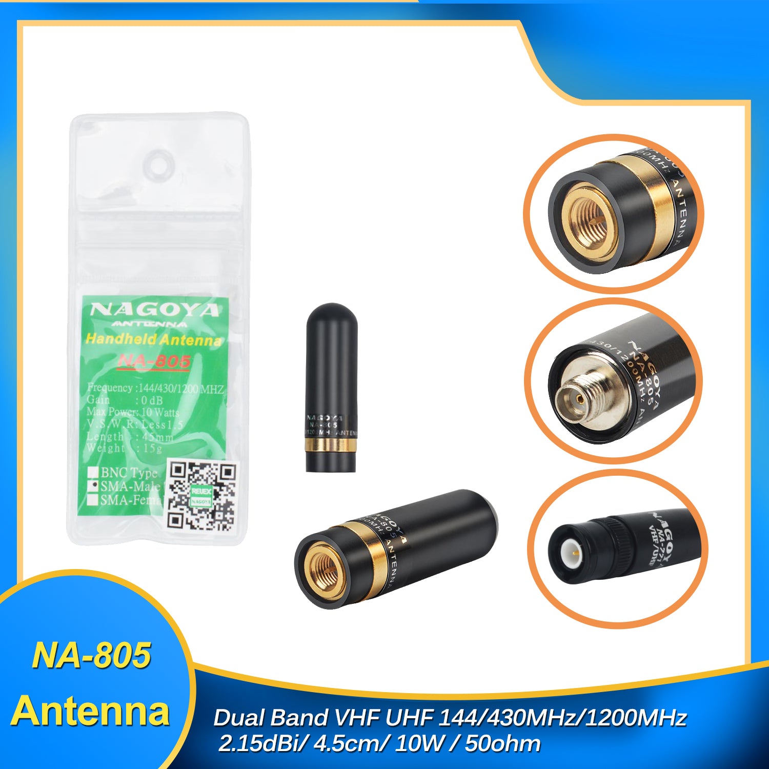 Antenne courte NAGOYA NA-805 - Soaring Shop