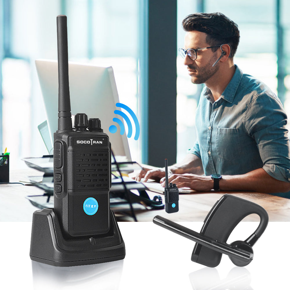 HB4 Bluetooth-Compatible Walkie Talkie with Wireless Earpiece