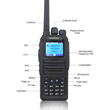 Digital walkie talkie DM-1701 DMR Two Way Radio Tier 2 Dual Time Slot Dual Band Ham Radio-SOCOTRAN