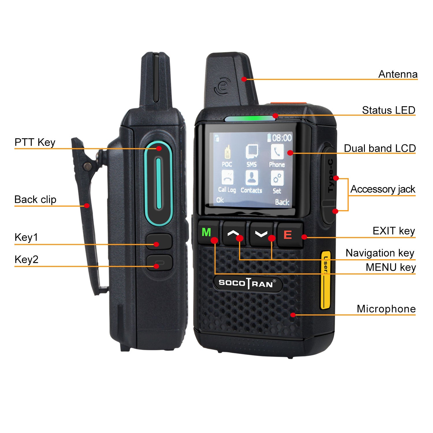 Zello walkie talkie 4g Long Range radio GSM/WCDMA/TDD-LTE/FDD-LTE walkie  talkie profesional